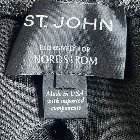 St. John Gray Straight Leg Pull On Pants - Size Large - Picture 4 of 11